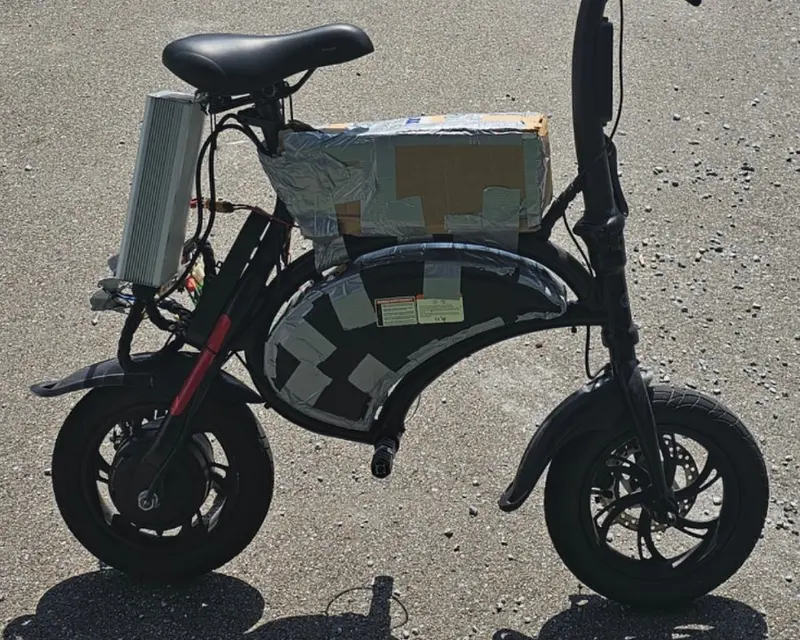 Projekt Velöli, umgebautes Mini-Velo mit Eigenbau-Akkupack